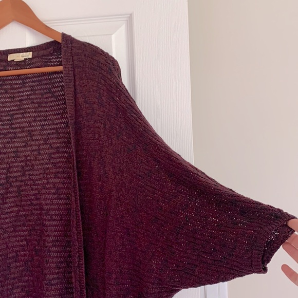 Garage Burgundy/Navy Cocoon Cardigan - Picture 2 of 6